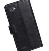 LG Q8 Wallet cas booktype porte-monnaie noir cas
