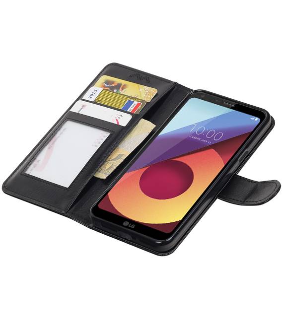 LG Q8 Portemonnee hoesje booktype wallet case Zwart