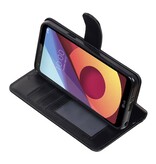 LG Q8 Wallet tilfælde booktype Sort tegnebog sag