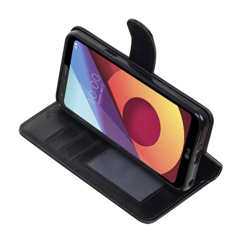 LG Q8 Wallet Fall Booktype Black wallet Fall