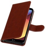 LG Q8 Wallet case booktype wallet case Brown