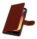 LG Q8 Wallet tilfælde bog typen tegnebog sag Brown