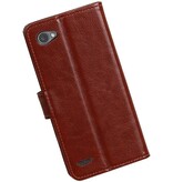 LG Q8 Wallet tilfælde bog typen tegnebog sag Brown