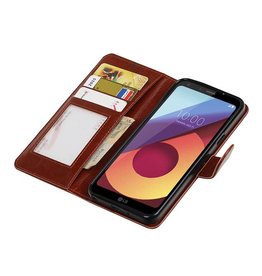 LG Q8 Portemonnee hoesje booktype wallet case Bruin