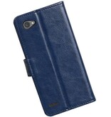 Q8 Monedero caso cartera tipo caja de libro de LG azul oscuro