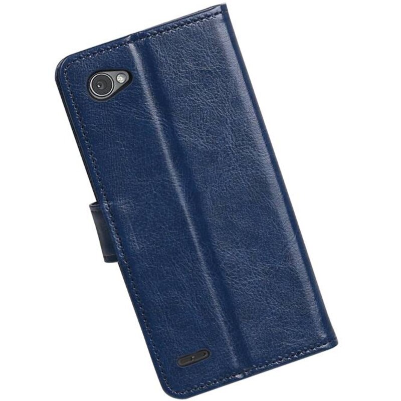 LG Q8 Wallet Fall Buchtyp Mappenkasten Dark Blue