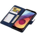LG Q8 Wallet tilfælde bog typen tegnebog sag Mørkeblå