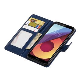 LG Q8 Portemonnee hoesje booktype wallet case Donker Blauw