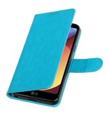 LG Q8 Wallet tilfælde bog typen tegnebog sag Turkis