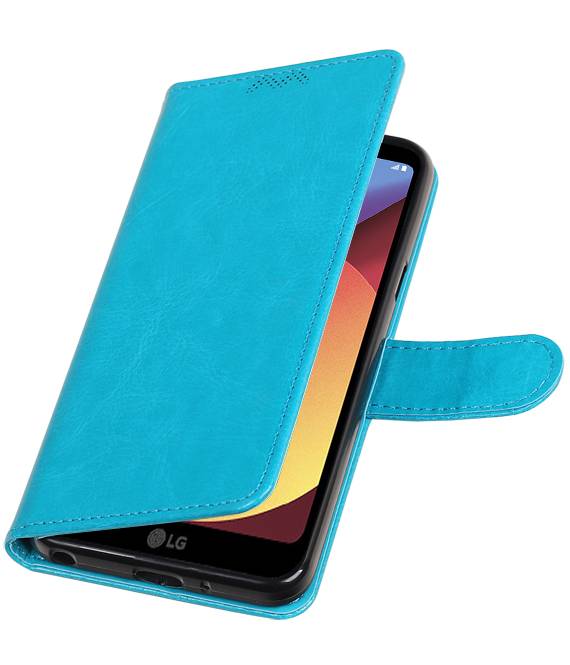 LG Q8 Etui portefeuille Type de livre étui portefeuille Turquoise