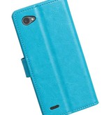 LG Q8 Portemonnee hoesje booktype wallet case Turquoise