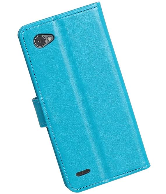 LG Q8 Etui portefeuille Type de livre étui portefeuille Turquoise