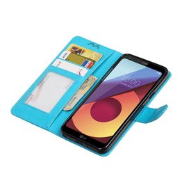 LG Q8 Etui portefeuille Type de livre étui portefeuille Turquoise