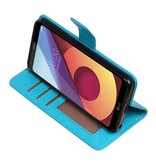 LG Q8 Wallet case booktype wallet case Turquoise