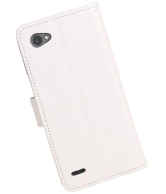 LG Q8 Type de livre cas wallet cas blanc