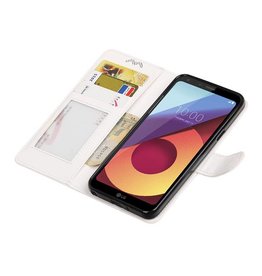 LG Q8 Wallet Fall Buchtyp Mappenkasten Weiß