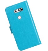 LG V30 Wallet tilfælde bog typen tegnebog tilfælde Turkis