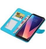 LG V30 Etui portefeuille Type de livre portefeuille Turquoise cas