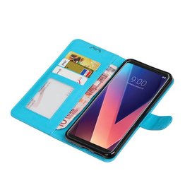 LG V30 caja de la carpeta caso de libros cartera turquesa