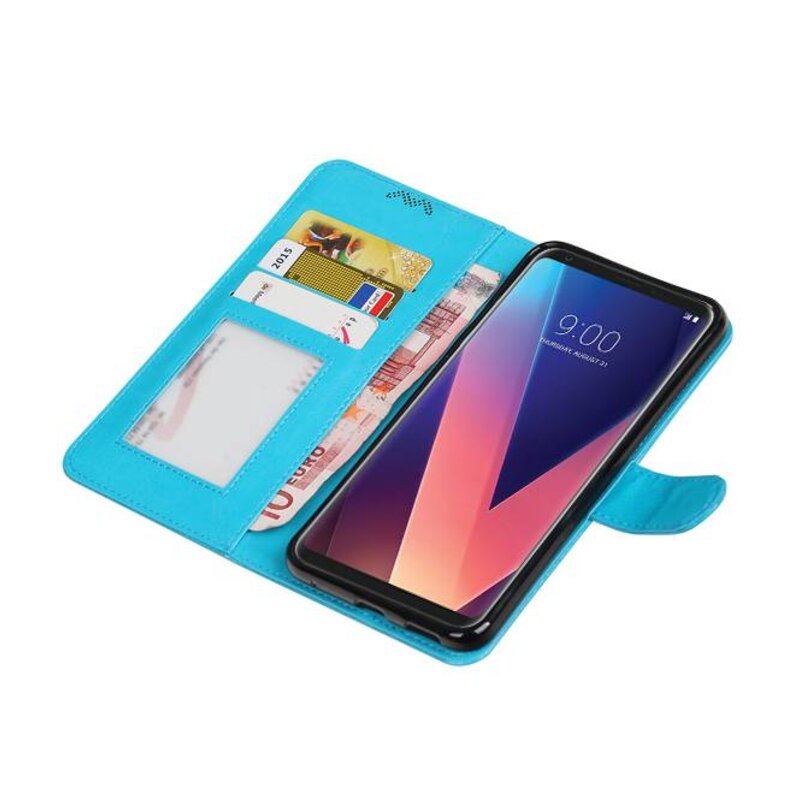 LG V30 caja de la carpeta caso de libros cartera turquesa