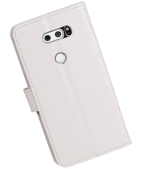 LG V30 cassa del raccoglitore caso Tipo di libri portafoglio Bianco