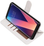 LG V30 cassa del raccoglitore caso Tipo di libri portafoglio Bianco