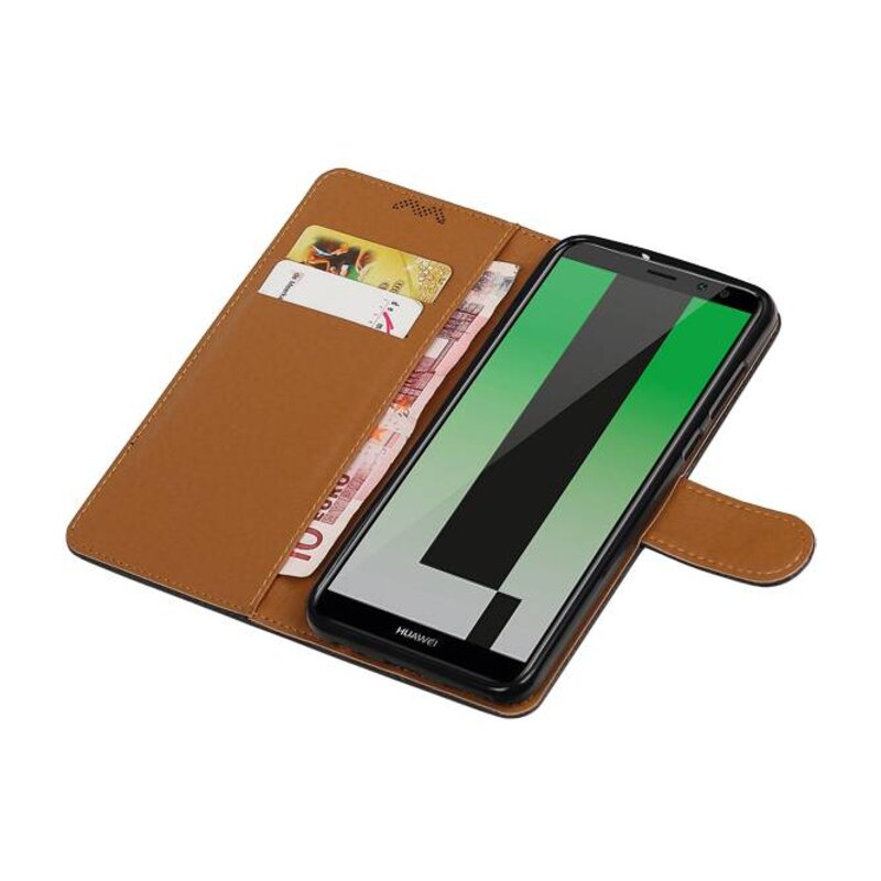 Huawei mate 10 Pro Monedero caso Booktype Negro cartera