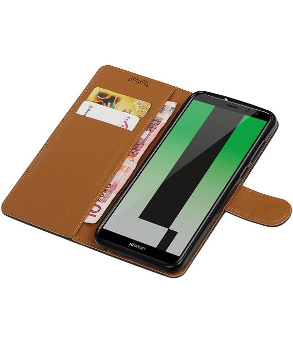 Huawei Mate 10 Pro Portemonnee hoesje booktype wallet Zwart