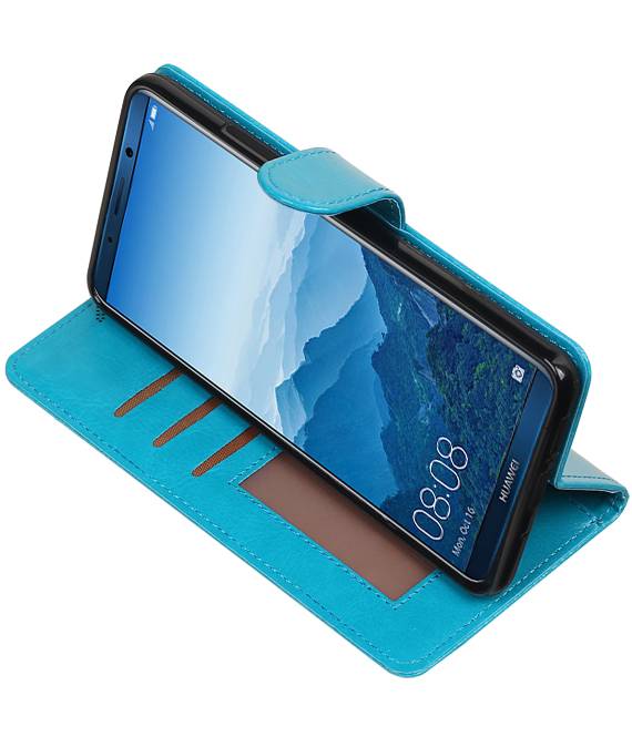 Huawei Mate 10 Pro Portemonnee hoesje booktype Turquoise