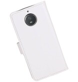 Moto G5s Wallet tilfælde bog typen tegnebog sag Hvid
