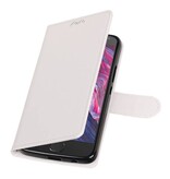 Moto X 4 Wallet tilfælde bog typen tegnebog sag Hvid
