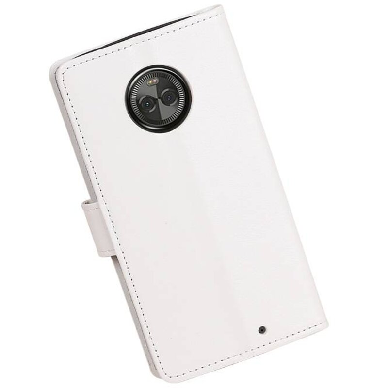 Moto X 4 Wallet tilfælde bog typen tegnebog sag Hvid