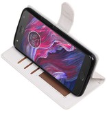 Moto X 4 Wallet Fall Buchtyp Mappenkasten Weiß