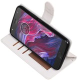 Moto X4 Wallet case booktype wallet case White