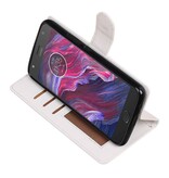 Moto X 4 Wallet tilfælde bog typen tegnebog sag Hvid