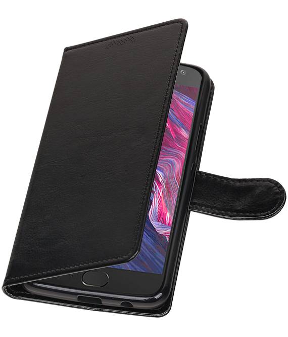 Moto X 4 Wallet Fall Booktype Black wallet Fall