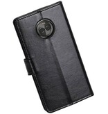 Moto X4 Portemonnee hoesje booktype wallet case Zwart