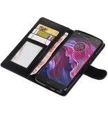 Moto X 4 Monedero caso Booktype carpeta de la caja Negro