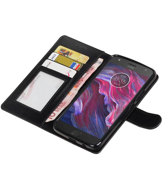 Moto X4 Wallet case booktype wallet case Black