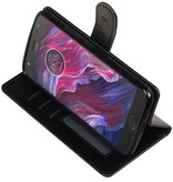 Moto X 4 Wallet Fall Booktype Black wallet Fall