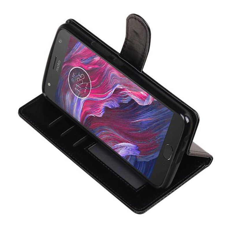 Moto X 4 Wallet Fall Booktype Black wallet Fall