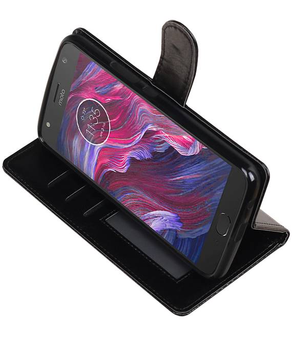 Moto X 4 Etui portefeuille booktype portefeuille noir cas