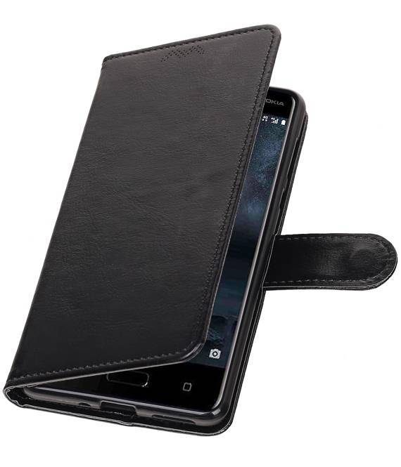 Nokia 5 della cassa del raccoglitore booktype caso Nero portafoglio
