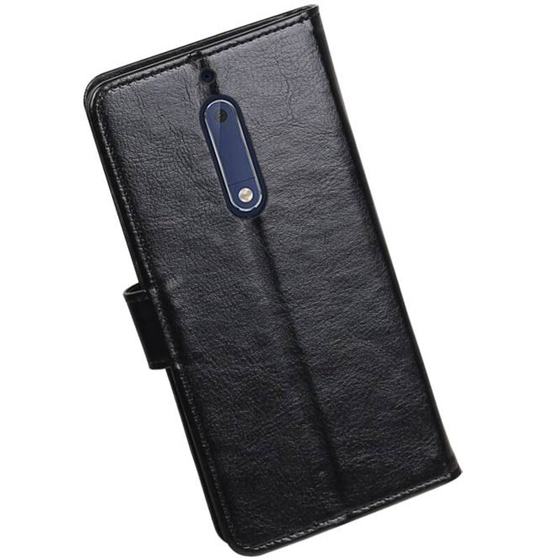 Nokia 5 carpeta del caso Booktype carpeta de la caja Negro
