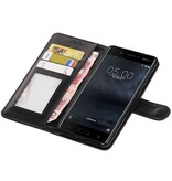 Nokia 5 Wallet Case booktype Sort tegnebog sag
