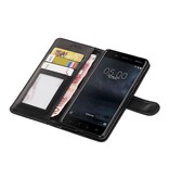 Nokia 5 Wallet Case booktype Sort tegnebog sag