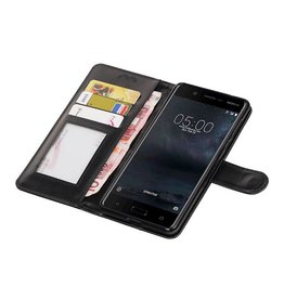 Nokia 5 Wallet Case booktype Sort tegnebog sag