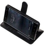 Nokia 5 Wallet Case booktype Sort tegnebog sag