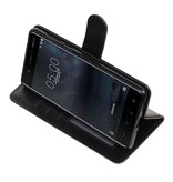 Nokia 5-Mappen-Kasten Booktype Black wallet Fall
