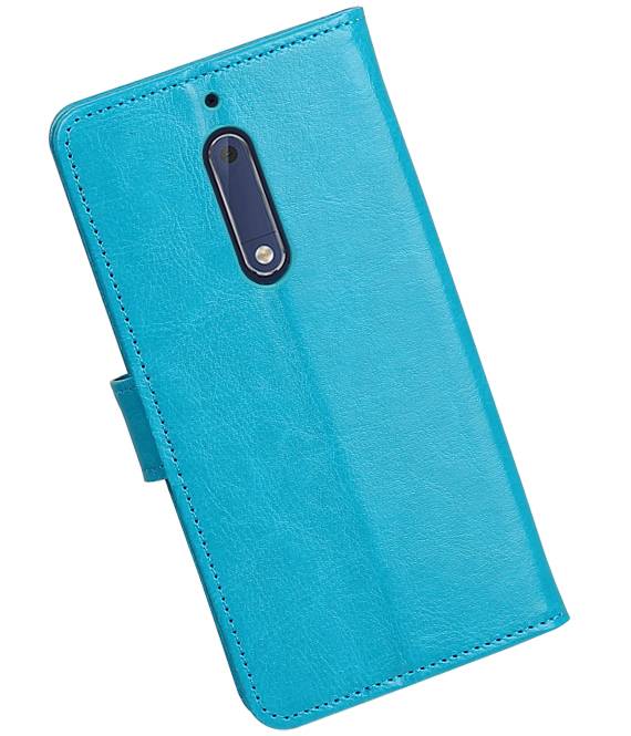 Nokia 5 Porte-monnaie étui portefeuille Case booktype Turquoise